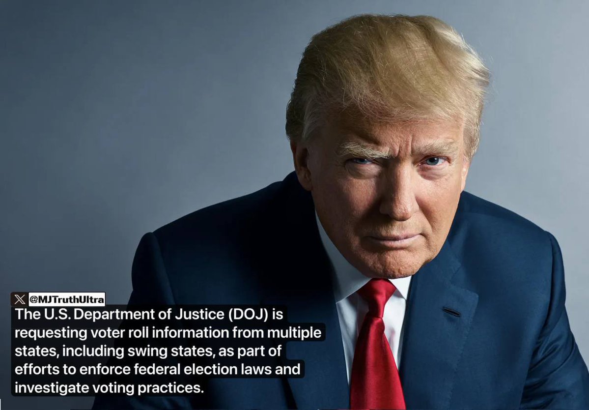 BREAKING: The DOJ to inspect voter roll information in multiple swing states

Alaska, Arizona, Colorado, Florida, Minnesota, Nevada, New Hampshire, New York, Oklahoma, Pennsylvania, Rhode Island, Wisconsin…

All have received letters…