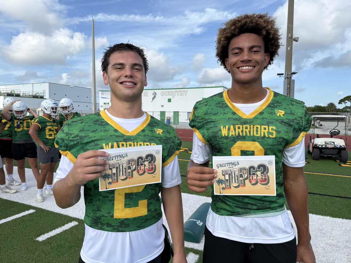 ESPN Top 63 (@espntop63) on Twitter photo WATCH OUT WARRIORS 🏈
<a href="/k2larsen/">KJ Larsen</a> and <a href="/Ayden_Passley_/">3⭐️ Ayden Passley</a> from <a href="/101Warriors/">Jupiter Football</a> will be featured on the 2025 ESPN West Palm Top 63 list!
See where they land on Saturday August 9 on all our social media! WATCH OUT WARRIORS 🏈
<a href="/k2larsen/">KJ Larsen</a> and <a href="/Ayden_Passley_/">3⭐️ Ayden Passley</a> from <a href="/101Warriors/">Jupiter Football</a> will be featured on the 2025 ESPN West Palm Top 63 list!
See where they land on Saturday August 9 on all our social media!
