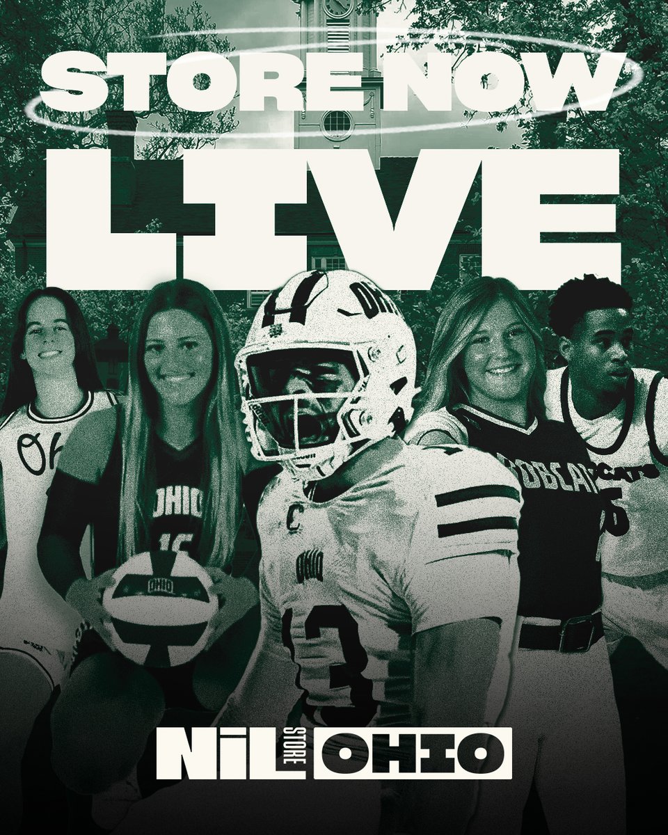 nil_store's tweet photo. The Ohio NIL Store is now open!  

Rep your favorite @OhioBobcats athletes with merch from the nation's leader in officially licensed NIL apparel    

Shop: https://t.co/rOXTyoMkHi https://t.co/FVOVX3ZRFF