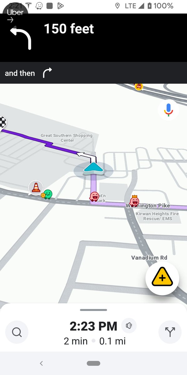 KnightDriver17's tweet photo. @waze are you aware of /planning on fixing this super annoying glitch that zooms the map out. It always seems to be approaching a turn or some other critical juncture https://t.co/heVOI3KV9M
