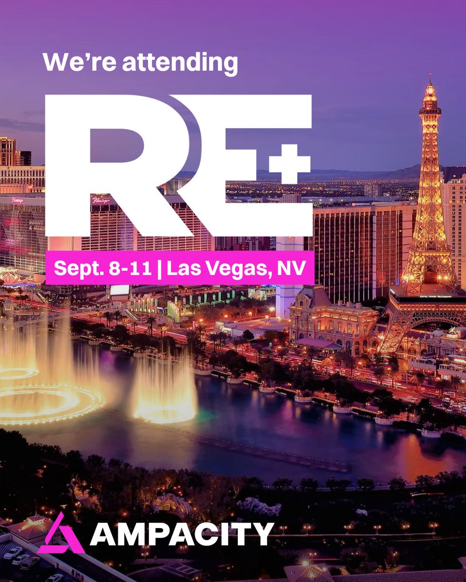 Team Ampacity is amped to be heading to Las Vegas this September for #REPlus25! Want to connect? Request a meeting here: wkf.ms/3NDa8gk