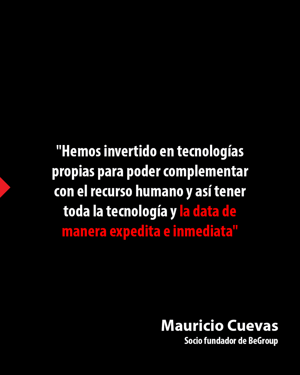LideresMexicano's tweet photo. "Hemos invertido en tecnologías propias para podercomplementar con el recurso humano y así tener toda la tecnología y la data de manera expedita e inmediata"
- Mauricio Cuevas, socio fundador de Be Group
#MarketingDeInfluencia #BeGroup https://t.co/PTLW3YwprG