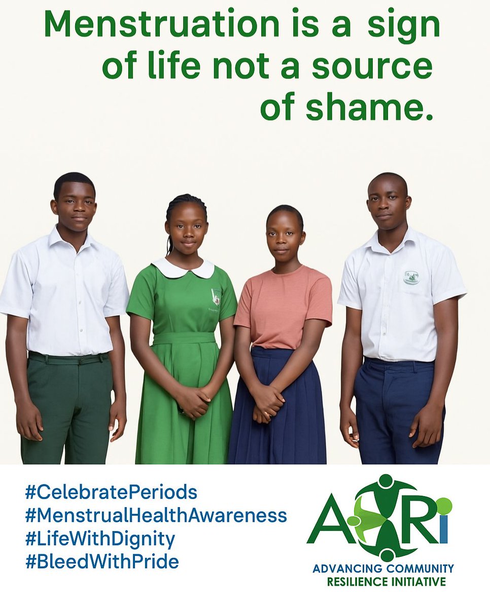 acriuganda's tweet photo. @acriuganda.
🌸 Celebrate Her Power, Not Silence Her Cycle. Menstruation is a sign of life not a source of shame. Join us to break the stigma, uplift dignity, and #KeepHerInClass with pride and purpose.
Let’s talk periods, not hide them. 💪🏽💗
#PadsForProgress | #PeriodPride https://t.co/TgSD1JZEjf