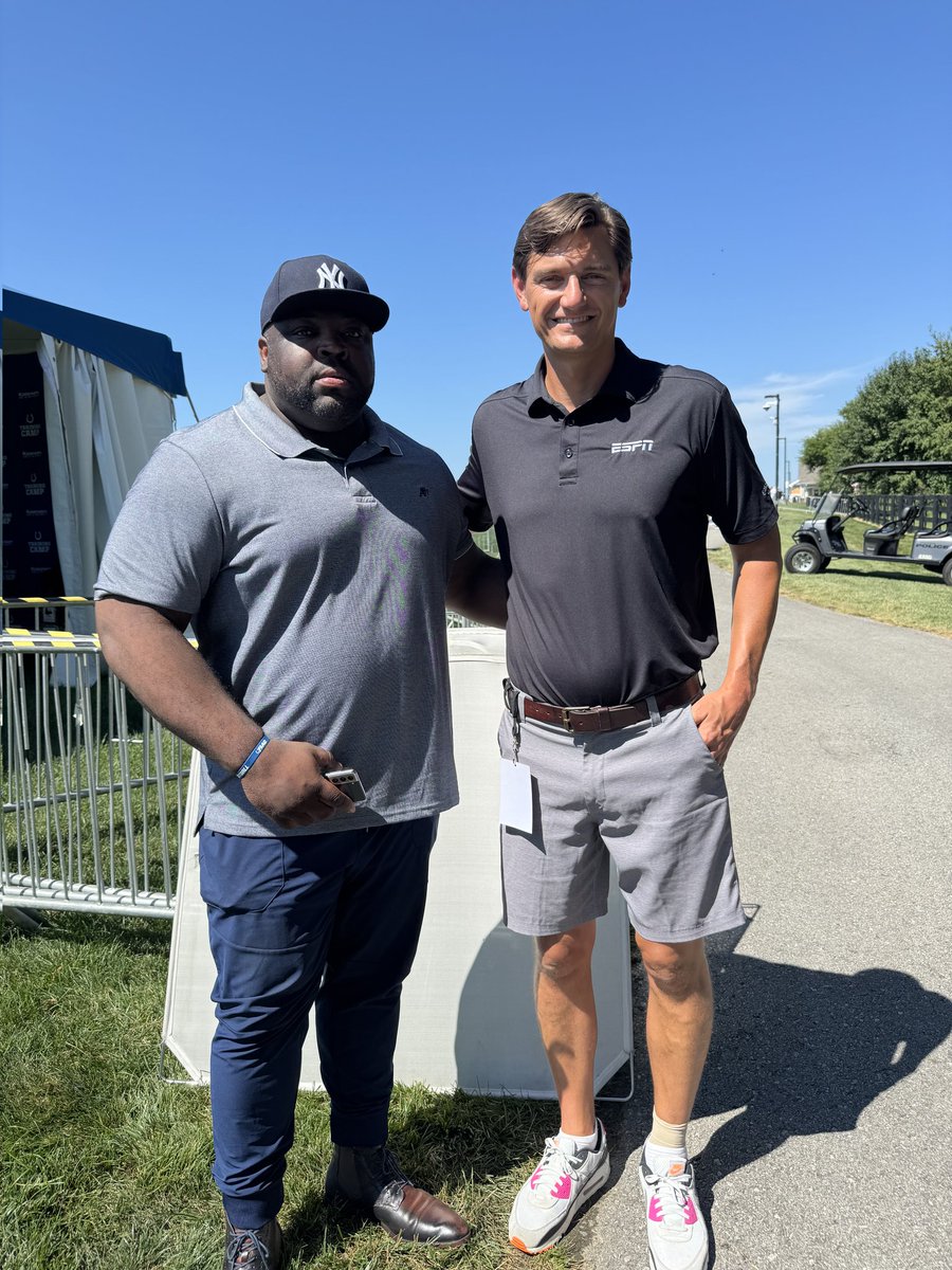 Tyrell Duke Zimmerman (@high_er_up) on Twitter photo Had a great conversation with <a href="/JFowlerESPN/">Jeremy Fowler</a> today at <a href="/Colts/">Indianapolis Colts</a>
training camp. He is a great <a href="/NFL/">NFL</a> analyst for <a href="/espn/">ESPN</a>, but an even better person.
I'm looking forward to hearing his thoughts and analysis on <a href="/GVOaant/">Anthony Richardson</a>
& <a href="/Daniel_Jones10/">Daniel Jones</a> after watching today's practice.
#NFL #Colts #ESPN Had a great conversation with <a href="/JFowlerESPN/">Jeremy Fowler</a> today at <a href="/Colts/">Indianapolis Colts</a>
training camp. He is a great <a href="/NFL/">NFL</a> analyst for <a href="/espn/">ESPN</a>, but an even better person.
I'm looking forward to hearing his thoughts and analysis on <a href="/GVOaant/">Anthony Richardson</a>
& <a href="/Daniel_Jones10/">Daniel Jones</a> after watching today's practice.
#NFL #Colts #ESPN