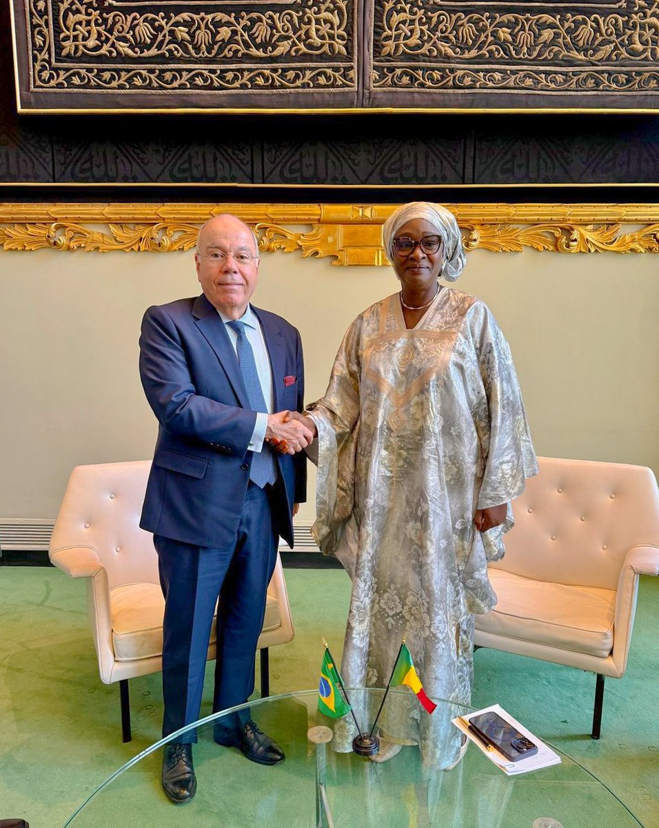 Minister Mauro Vieira met today with Senegal’s Minister of African Integration and Foreign Affairs, Yassine Fall, on the sidelines of the Conference for the Peaceful Settlement of the Question of Palestine and the Implementation of the Two-State Solution.