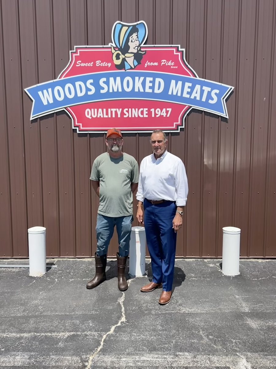 Stopped for lunch at Woods Smoked Meats in Pike County today. This butcher shop and deli has been a staple in the Bowling Green community, serving up smoked meats and local products all while supporting farmers, area schools, and small businesses.

It’s hard to beat good food and