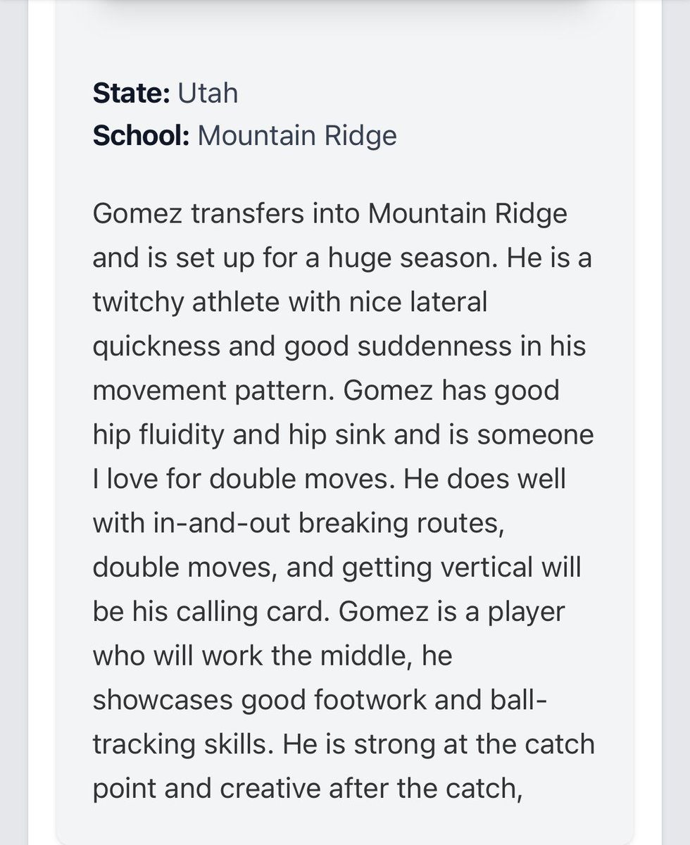 Mason Gomez (@maseg_02) on Twitter photo Big thanks to <a href="/Andy_Pham1/">Andy</a> for the write up! Can't wait for the football season to start in a few weeks! <a href="/TheRidgeFBLL/">Mountain Ridge Football</a> <a href="/PrepRedzoneUT/">Prep Redzone Utah</a> <a href="/thedevenosborne/">Deven Osborne</a> <a href="/nick_robins10/">Nick Robins</a> <a href="/RossApoWR_EZ/">Ross Apo🇹🇴</a> Big thanks to <a href="/Andy_Pham1/">Andy</a> for the write up! Can't wait for the football season to start in a few weeks! <a href="/TheRidgeFBLL/">Mountain Ridge Football</a> <a href="/PrepRedzoneUT/">Prep Redzone Utah</a> <a href="/thedevenosborne/">Deven Osborne</a> <a href="/nick_robins10/">Nick Robins</a> <a href="/RossApoWR_EZ/">Ross Apo🇹🇴</a>