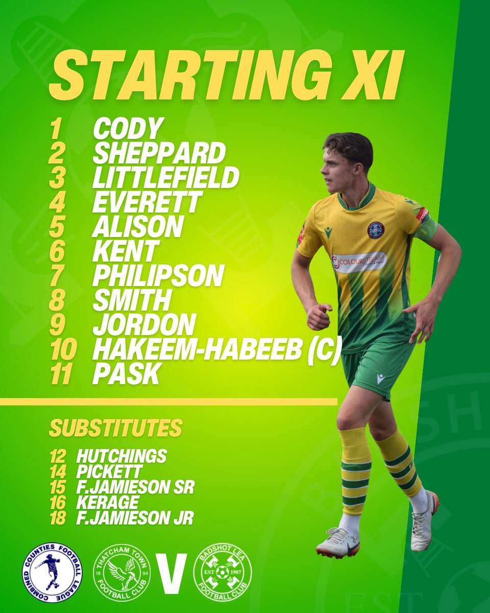 Badshot Lea FC (@blfc1907) on Twitter photo π LINEUP π
This seasons first Baggies side to face <a href="/Thatcham_TownFC/">Thatcham Town FC</a>
#Baggies <a href="/ComCoFL/">Combined Counties Football League</a> π LINEUP π
This seasons first Baggies side to face <a href="/Thatcham_TownFC/">Thatcham Town FC</a>
#Baggies <a href="/ComCoFL/">Combined Counties Football League</a>
