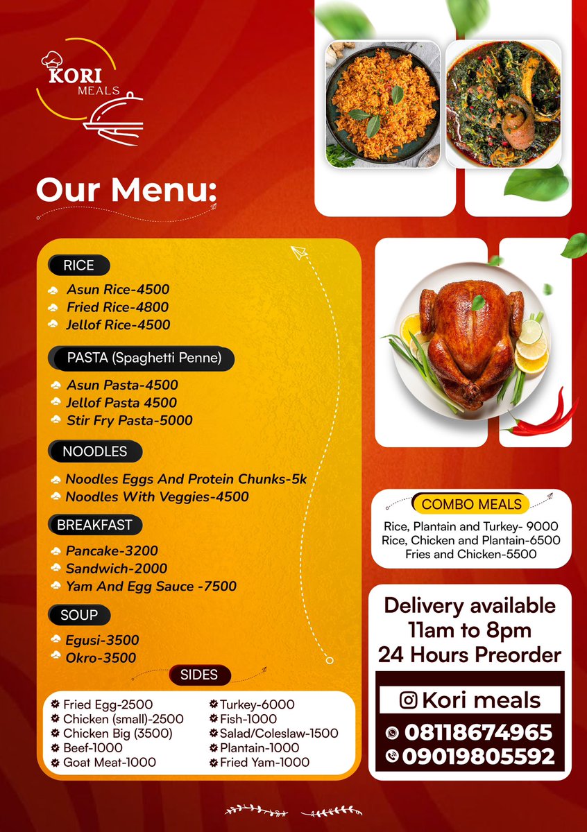 Mediaa_trix's tweet image. Just designed a menu so fine it might get a Michelin star on aesthetics alone 😌🍽️
Clean layout ✔️
Tasty fonts ✔️
Drool-worthy details ✔️
Design isn’t just visual—it’s flavorful.
#MenuDesign #DesignTwitter #FoodieVibes