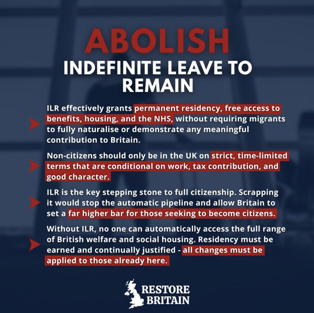 Indefinite Leave to Remain does not serve the British people.

Abolish it.