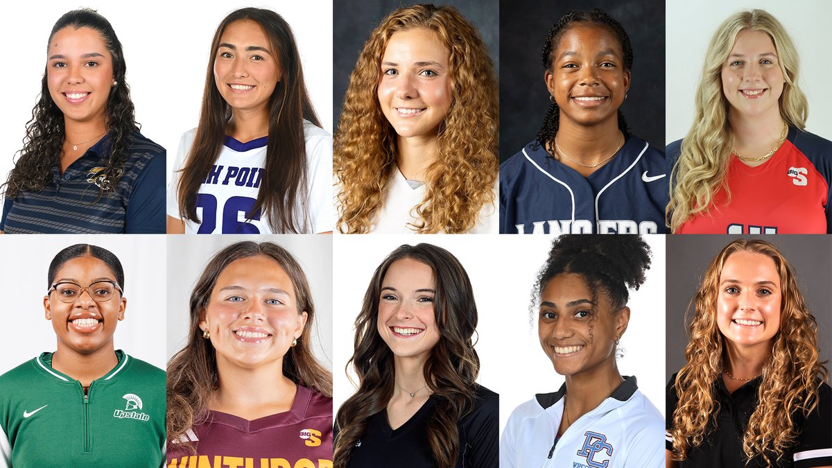 Big South Conference (@bigsouthsports) on Twitter photo Meet the Big South institutional nominees for 2024-25 ππ¨π¦ππ§ π¨π ππ‘π ππππ«! π¨
Odette Font Garcia <a href="/csusports/">Charleston Southern Buccaneers</a>
Esprit Cha <a href="/HighPointSports/">High Point Panthers</a>
Alex Dinger <a href="/LongwoodLancers/">Longwood Lancers</a>
Erβron Burton <a href="/LongwoodLancers/">Longwood Lancers</a>
Meredith Page <a href="/ru_athletics/">Radford Athletics</a>
Rachel Davis <a href="/UpstateSpartans/">USC Upstate Spartans</a>
Maddie Meet the Big South institutional nominees for 2024-25 ππ¨π¦ππ§ π¨π ππ‘π ππππ«! π¨
Odette Font Garcia <a href="/csusports/">Charleston Southern Buccaneers</a>
Esprit Cha <a href="/HighPointSports/">High Point Panthers</a>
Alex Dinger <a href="/LongwoodLancers/">Longwood Lancers</a>
Erβron Burton <a href="/LongwoodLancers/">Longwood Lancers</a>
Meredith Page <a href="/ru_athletics/">Radford Athletics</a>
Rachel Davis <a href="/UpstateSpartans/">USC Upstate Spartans</a>
Maddie