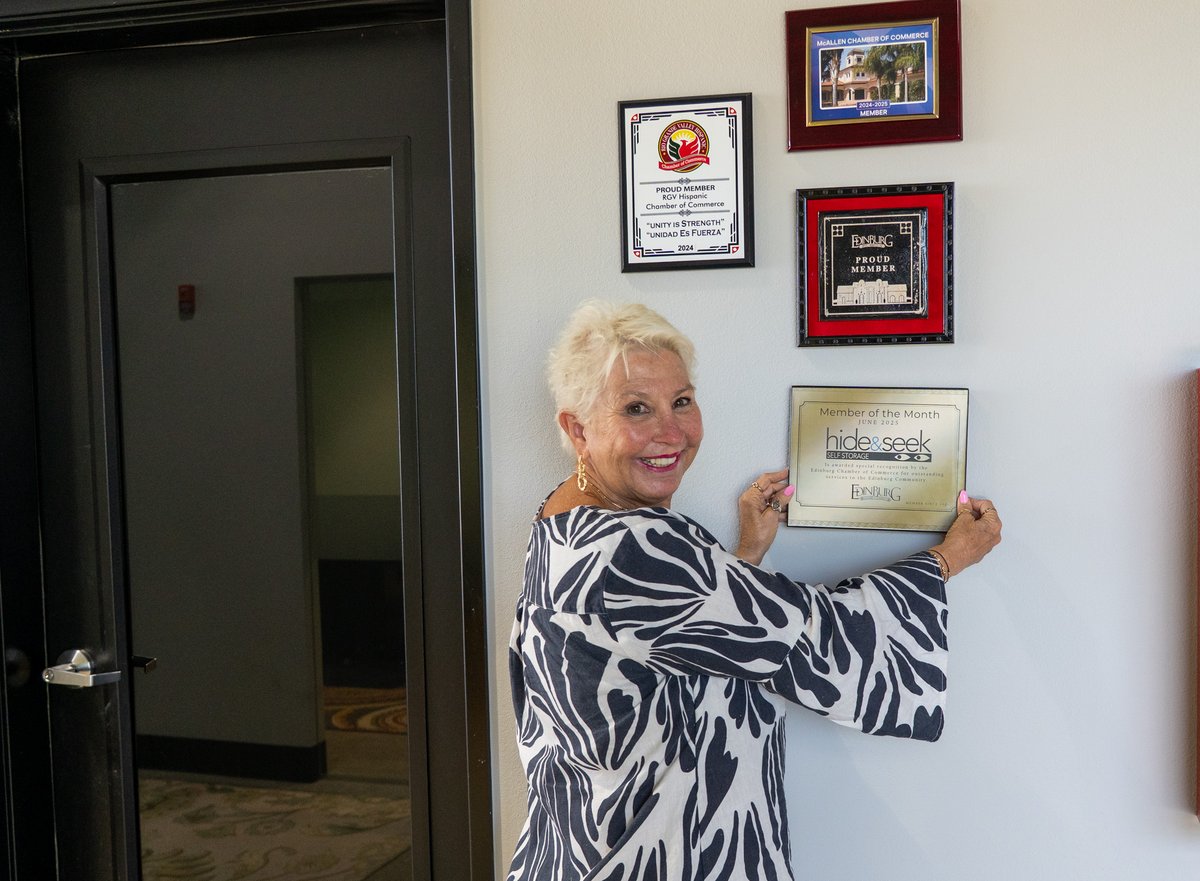 🎉🏆 Congrats to our Member of the Month: Hide &amp; Seek Self Storage, owned by Jane Cross! Visit them at 2501 Russell Rd, Edinburg, TX 78541! 🙌💼 #CommunityChampion #MemberOfTheMonth