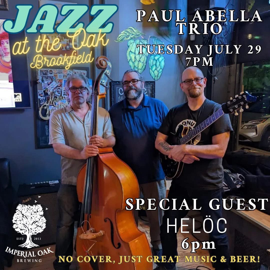 TONIGHT! Is Jazz Night, and we've got a fantastic evening in store at the Brookfield brewery. The music kicks off early tonight, with gypsy jazz duo HELÖC taking the stage at 6pm, followed by the Paul Abella Trio at 7:00. 
As always, no cover, just great music and beer. Swing by!