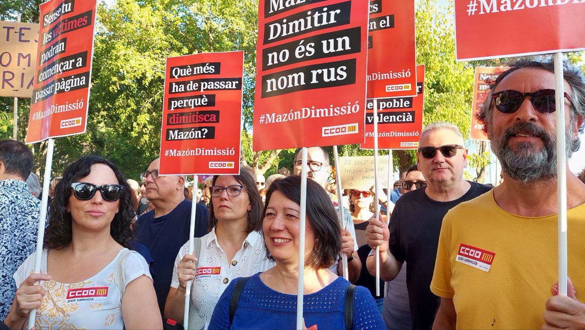 CCOO País Valencià (@ccoopv) on Twitter photo <a href="/ccoopv/">CCOO País Valencià</a> continua reclamant nou mesos després de la #dana responsabilitats a Mazón per la seua nefasta gestió, aquesta vegada des de la zona zero de la tragèdia. #MazónDimissió <a href="/ccoopv/">CCOO País Valencià</a> continua reclamant nou mesos després de la #dana responsabilitats a Mazón per la seua nefasta gestió, aquesta vegada des de la zona zero de la tragèdia. #MazónDimissió