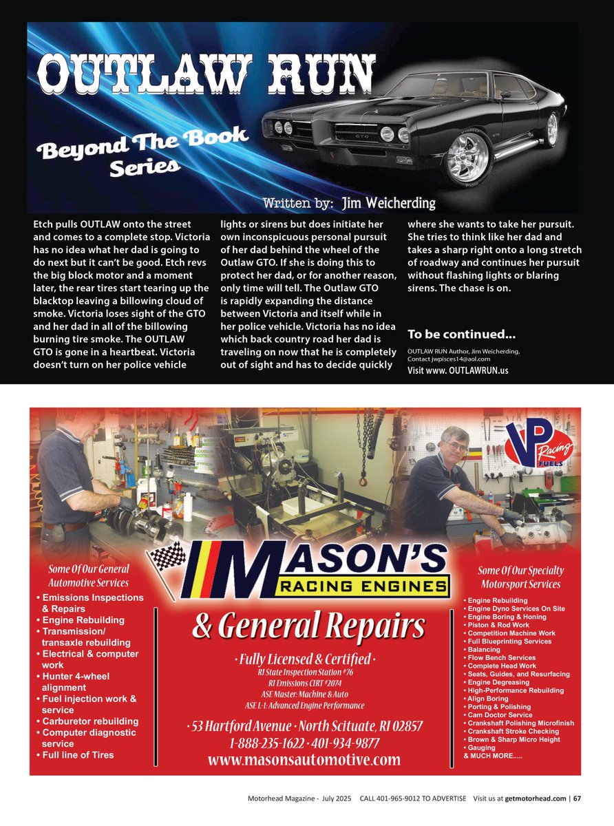 JimWeicherdingProductions (@jimweicherding) on Twitter photo OUTLAW RUN Beyond The Book Series Published July Issue Motorhead Magazine Distributed across New England Monthly. Huge Fanbase & Growing. β¦<a href="/SEMASHOW/">SEMA Show</a>β© β¦<a href="/hotrodmagazine/">HOT ROD Magazine</a>β© β¦<a href="/DannyCountKoker/">Danny Count Koker</a>β© β¦<a href="/CountsKustoms/">Count's Kustoms</a>β© β¦<a href="/TheHornyMike/">Horny Mike</a>β© β¦<a href="/GasMonkeyGarage/">Gas Monkey Garage</a>β© πππ» OUTLAW RUN Beyond The Book Series Published July Issue Motorhead Magazine Distributed across New England Monthly. Huge Fanbase & Growing. β¦<a href="/SEMASHOW/">SEMA Show</a>β© β¦<a href="/hotrodmagazine/">HOT ROD Magazine</a>β© β¦<a href="/DannyCountKoker/">Danny Count Koker</a>β© β¦<a href="/CountsKustoms/">Count's Kustoms</a>β© β¦<a href="/TheHornyMike/">Horny Mike</a>β© β¦<a href="/GasMonkeyGarage/">Gas Monkey Garage</a>β© πππ»