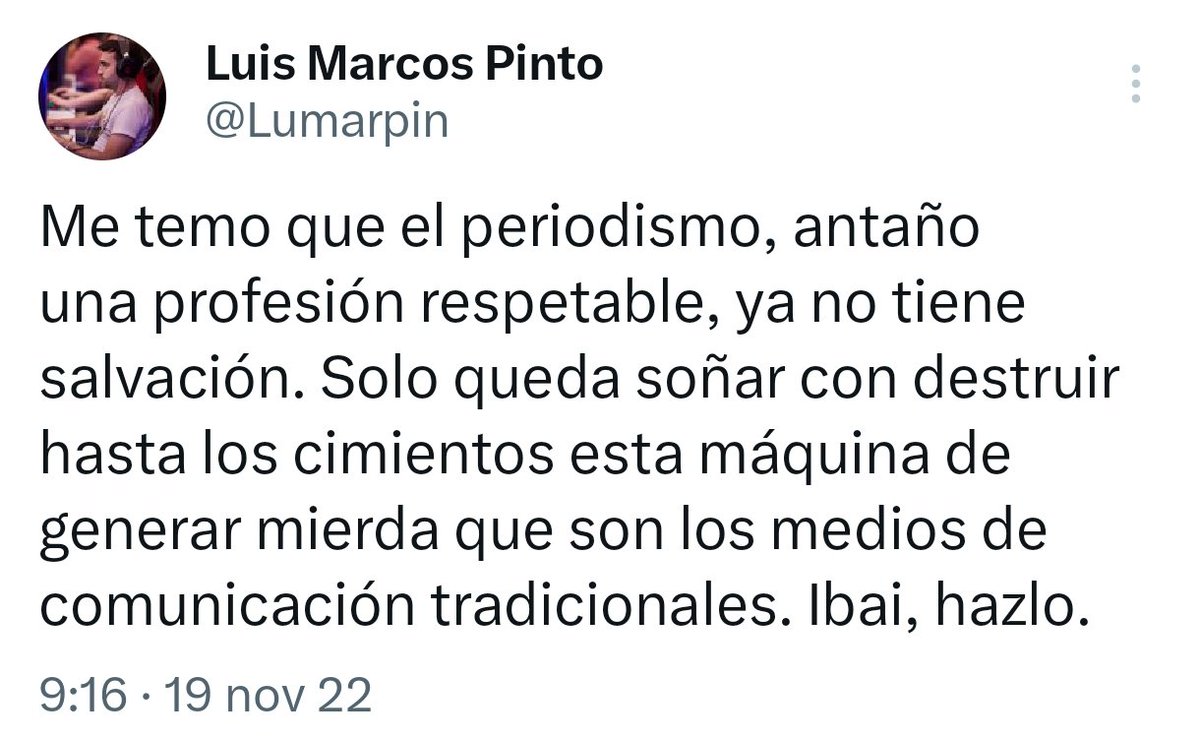 Se cumplen 2 años, 8 meses y 10 días de este tweet:
