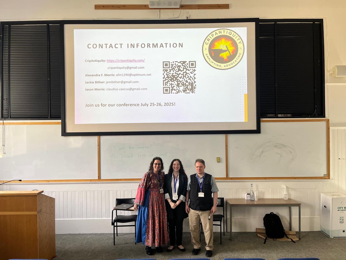 cripantiquity's tweet photo. It has been a big month for CripAntiquity!

Early in the month, three of our board members hosted a panel at the CA conference (pictured below), and just this last weekend we had our first ever annual conference, which was a great success! (1/2) https://t.co/7laOB6EFLg