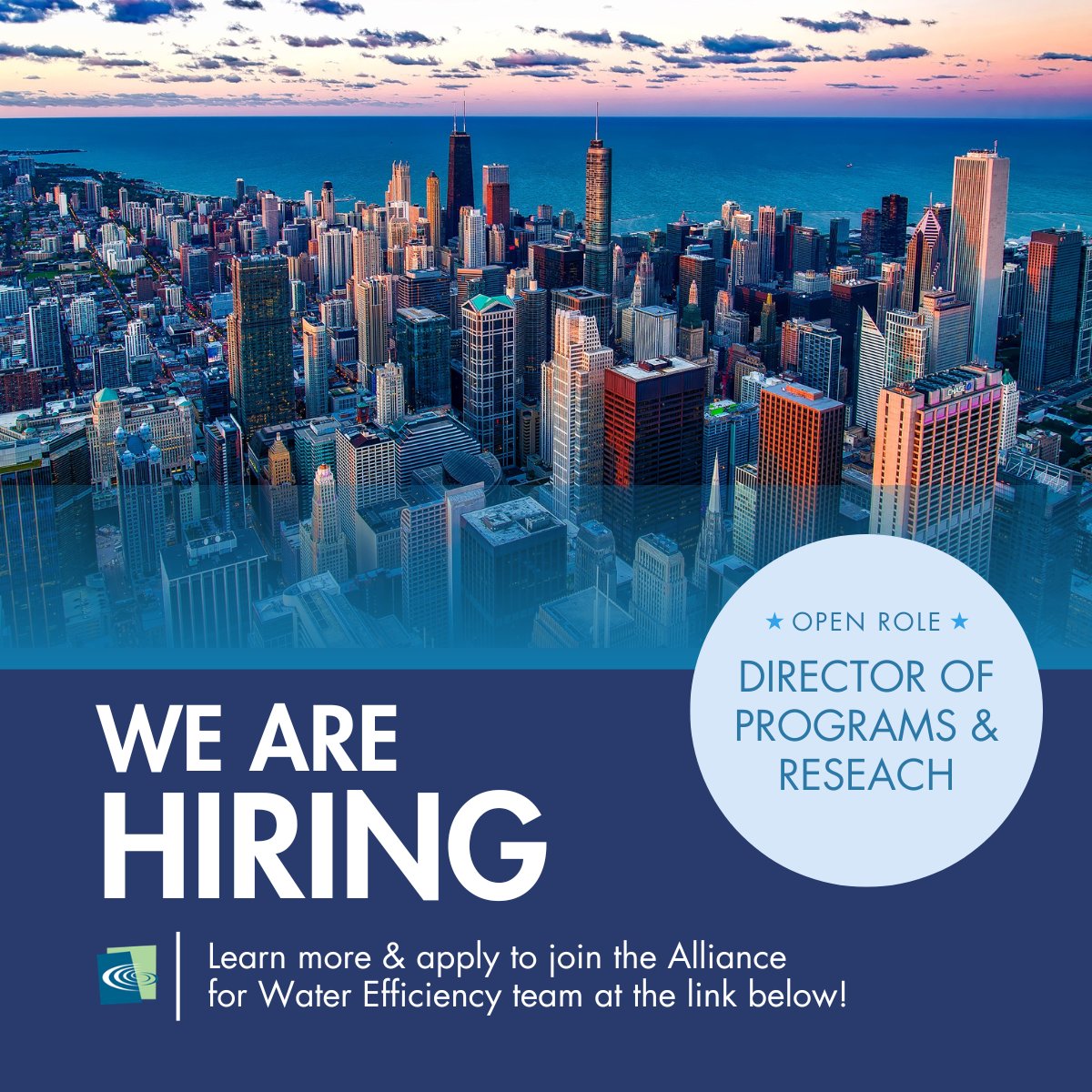 🚨 Join the AWE team as our next Director of Programs &amp; Research 🚨

📬 Applications accepted on a rolling basis, but apply by August 31 for priority consideration. Learn more below! #HiringNow #remotejob #waterjobs

allianceforwaterefficiency.org/awe-seeks-appl…