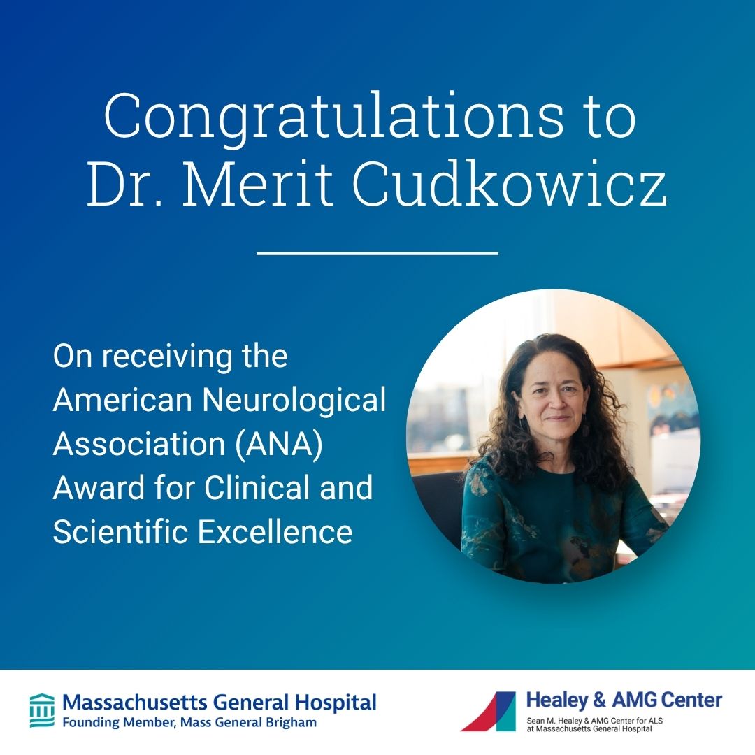 MGH Neurology (@mghneurology) on Twitter photo Congratulations to Merit Cudkowicz, MD, MSC, FANA on receiving the American Neurological Association (ANA) Award for Clinical and Scientific Excellence! <a href="/TheNewANA1/">American Neurological Association</a> Congratulations to Merit Cudkowicz, MD, MSC, FANA on receiving the American Neurological Association (ANA) Award for Clinical and Scientific Excellence! <a href="/TheNewANA1/">American Neurological Association</a>
