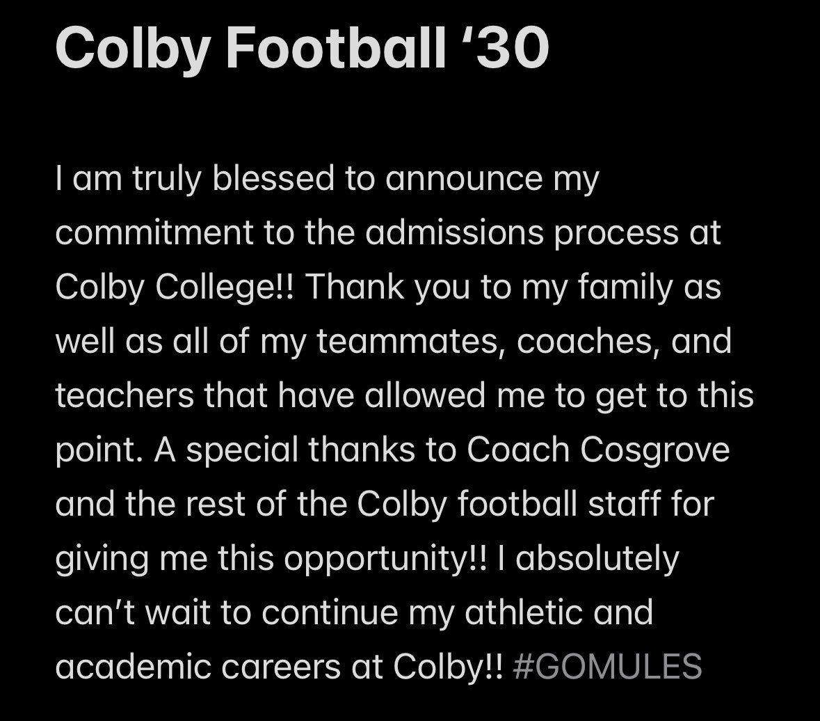 Colby Football ‘30 #GOMULES