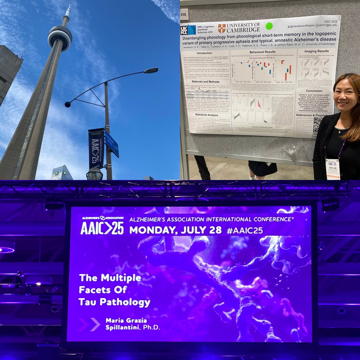 HendersonShalom's tweet photo. #AAIC25 has been fantastic - from sharing my prior PhD work to hearing Maria Grazia Spillantini’s brilliant plenary, exploring findings from the US POINTER study, and reconnecting with old friends. Grateful for the science and the community #DementiaResearch https://t.co/iSInnMTgeY