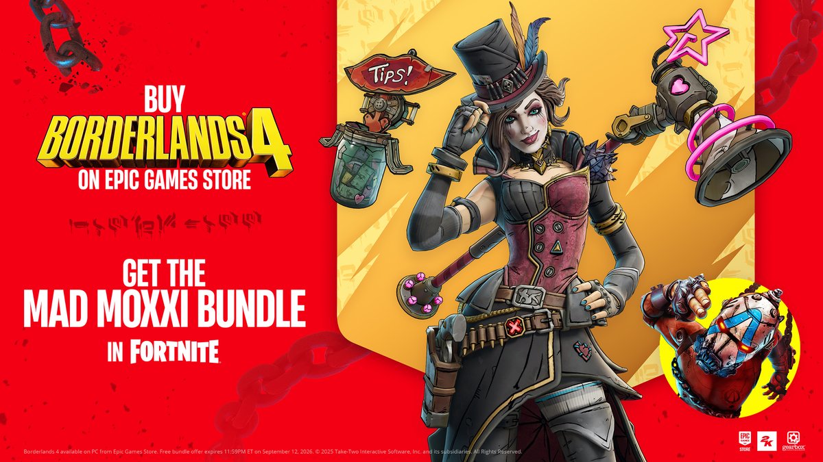 Don't forget to leave a tip 💋
Pre-purchase <a href="/Borderlands/">Borderlands</a> 4 on Epic Games Store now and get the Mad Moxxi Bundle in <a href="/Fortnite/">Fortnite</a> and 20% back in Epic Rewards! epic.gm/borderlands4