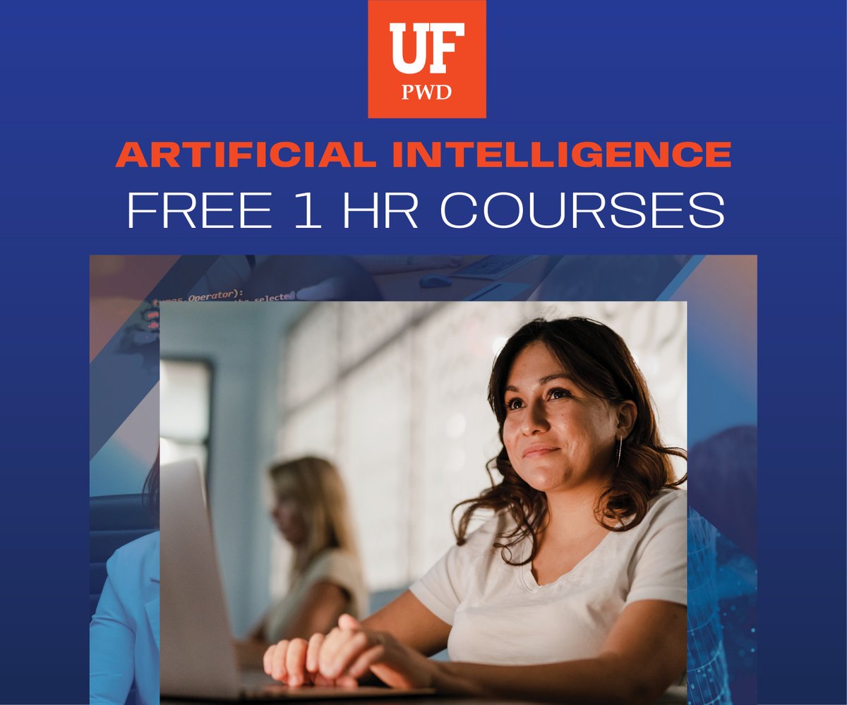 Boost your career with our free, one hour AI courses! With several focus areas such as health education and business, choose the specialization that fits your career best.

Explore more: go.ufl.edu/3vzqwti