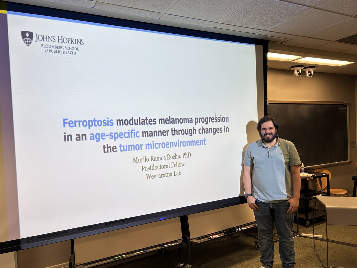 JohnsHopkinsMMI's tweet photo. Thank you to this week's Postdoc Summer Research Forum presenters -- @JohnsHopkinsSPH Postdoctoral Fellows Caire Barreto, PhD, of @JohnsHopkinsMMI Dimopoulos Lab and Murilo Ramos Rocha, PhD, of @JohnsHopkinsBMB Weeraratna Lab @AshaniTW! https://t.co/VW8X4GIIfC