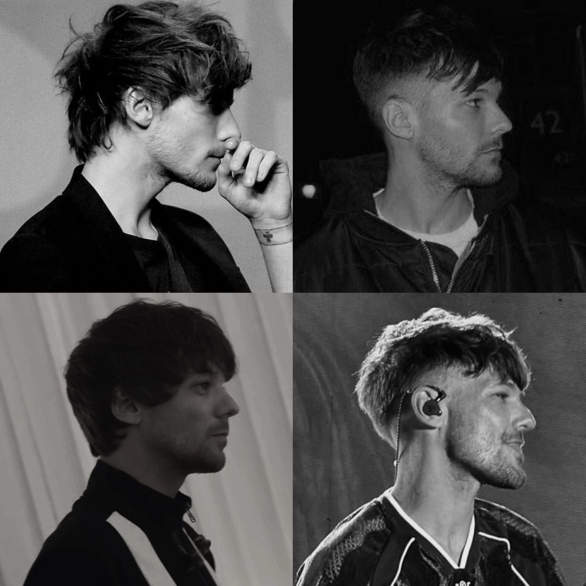his side profile over the years