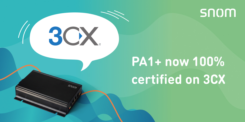 ✅ The Snom PA1+ Public Announcement System is now certified fully interoperable with <a href="/3CX/">3CX</a>!
Seamless integration. Smarter communication.
#Snom #3CX #VoIP #UC #TechNews #Interoperability