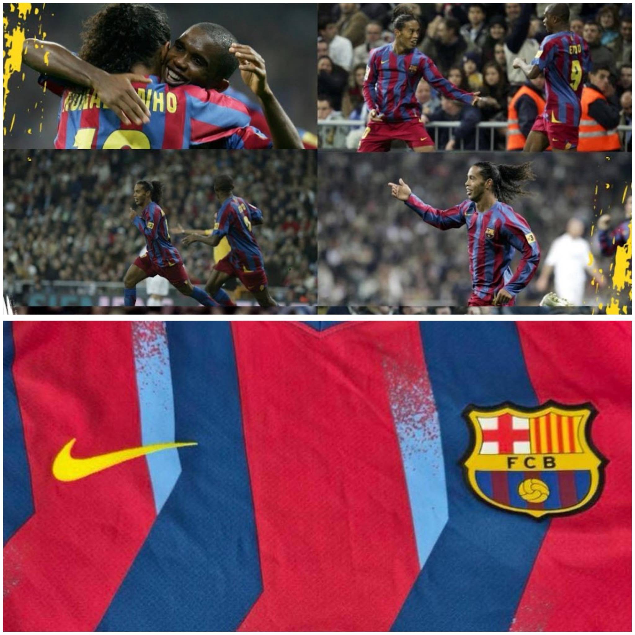 سعودي سبورت | بذكريات 2005 برشلونة يخصص القميص الرابع لمباراة الكلاسيكو  أمام ريال مدريد. القميص مستوحى من تصميم شركة نايكي عام 2005 والتي تفوق  وقتها برشلونة في الكلاسيكو 3-0. الأرقام 14، 58،