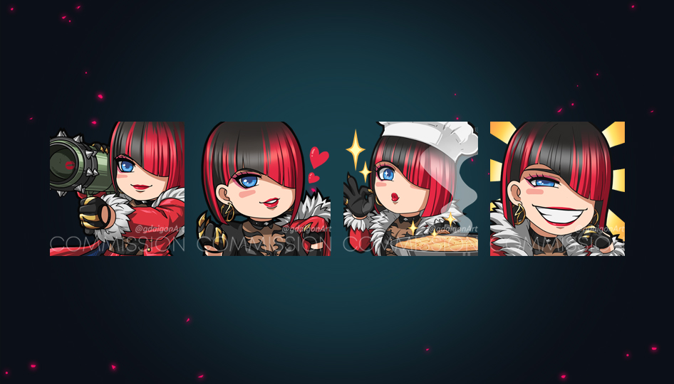 updated set (+2) of Anna emotes commission for <a href="/KeyloAnna/">STG KEYLO</a> 💥 thank you so much!🙇‍♂️ #TEKKEN8