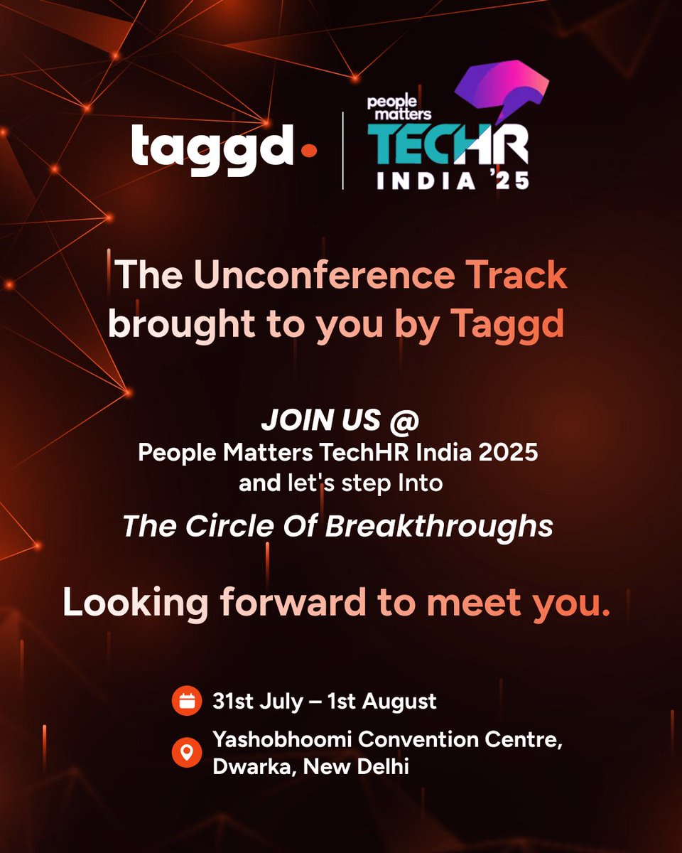 The workplace is being rewritten and TechHR 2025 is where the next chapter begins. From AI to analytics, culture to capability, the future of work is being shaped now. 

Where to find us:
31st July – 1st August 
Yashobhoomi Convention Centre, New Delhi

#TechHR #GCCReport2025