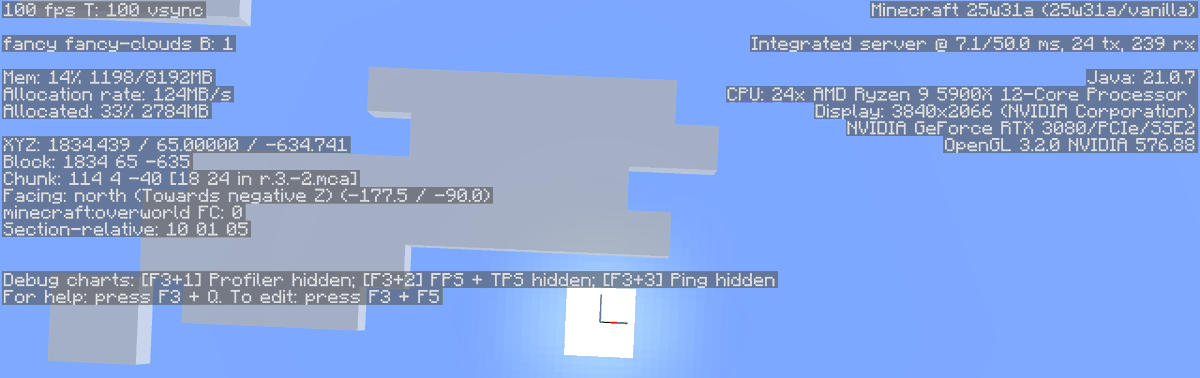 silentwisperer_'s tweet image. BIG CHANGES to the  f3/debug screen on java! By default its now less cluttered and more readable. But if you press f3 &amp;amp; f5, you can TOGGLE what you want to show!! Including having some info ALWAYS ON SCREEN!

PLEASE PBRING THIS TO BEDROCK

pics: new, old, new menu, info always on