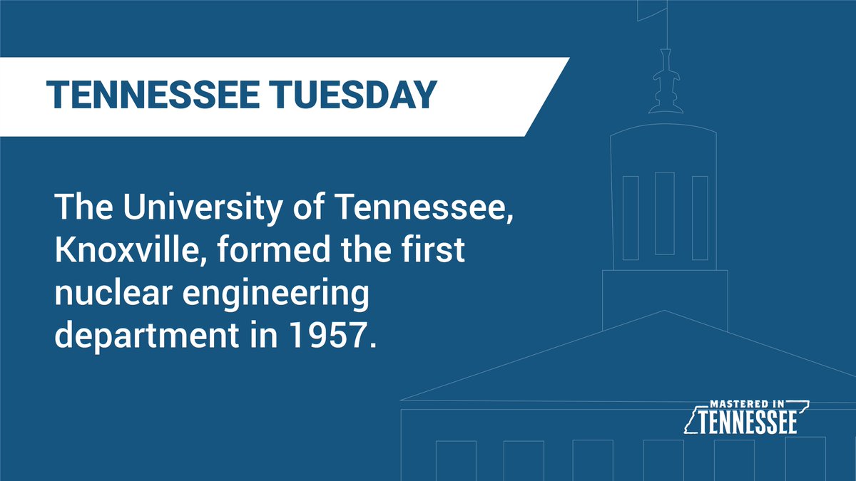 TNECD (@tnecd) on Twitter photo TN has long been at the forefront of nuclear education. ⚛️
In 1957, <a href="/UTKnoxville/">UT Knoxville</a> established the nation’s first nuclear engineering department—just a short drive from Oak Ridge, home to some of the most advanced nuclear research in the world. 👏
We’re excited to see how nuclear TN has long been at the forefront of nuclear education. ⚛️
In 1957, <a href="/UTKnoxville/">UT Knoxville</a> established the nation’s first nuclear engineering department—just a short drive from Oak Ridge, home to some of the most advanced nuclear research in the world. 👏
We’re excited to see how nuclear