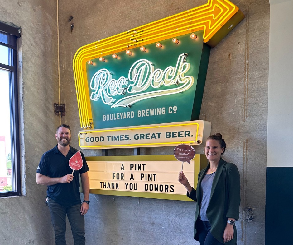 CommunityBloodCenter (@commbloodctrkc) on Twitter photo Beer lovers, this one’s for you! 🍺
Join us at the Pint for a Pint x <a href="/Boulevard_Beer/">Boulevard Brewing Co.</a> Blood Drive on Aug 4, 10am–2pm and help save lives—all donors get a free beer voucher from our friends at Boulevard Brewing Co.
Sign up now at bit.ly/45i6SAA✨ Beer lovers, this one’s for you! 🍺
Join us at the Pint for a Pint x <a href="/Boulevard_Beer/">Boulevard Brewing Co.</a> Blood Drive on Aug 4, 10am–2pm and help save lives—all donors get a free beer voucher from our friends at Boulevard Brewing Co.
Sign up now at bit.ly/45i6SAA✨