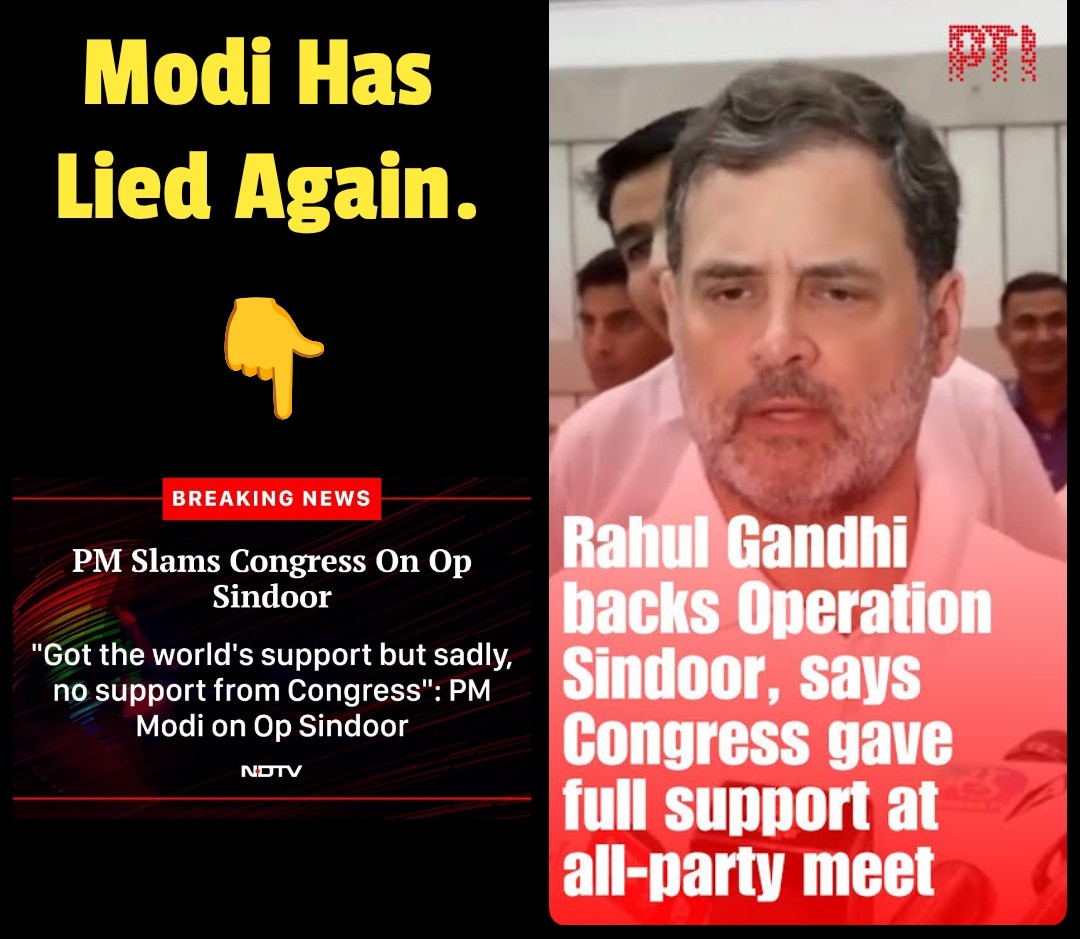 tanmoyofc's tweet image. 𝐌𝐨𝐝𝐢 𝐋𝐢𝐞𝐝 𝐀𝐠𝐚𝐢𝐧

&quot;Got the world&apos;s support but sadly, no support from Congress&quot;: Modi said in Parliament on Op Sindoor

#RahulGandhi #ModiLies #LokSabha #LokSabhaDebate