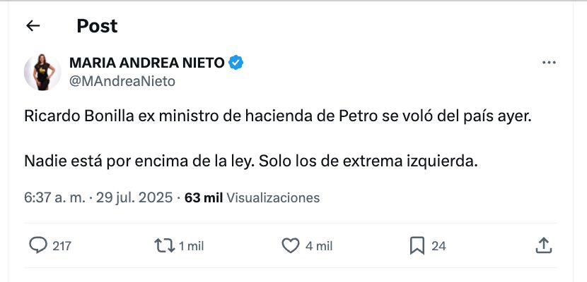 Gritan desesperados “¡Justicia!” pero no en contra de los ladrones del gobierno Petro. ¿Dónde está Carlos Ramón González? ¿Para donde se fue Ricardo Bonilla? 

La justicia que les sirve es la que emplean para perseguir a sus contradictores políticos, no la objetiva que los ha