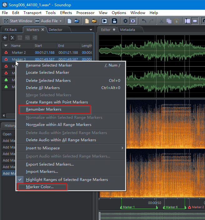 ivosight's tweet photo. Soundop 2.1.6.8 released.

Changes:

Support display point and range markers with different colors.
Support renumbering markers.
Support crossfading past the end of audio files.
Improve MP3 encoder.
Fix some bugs.

https://t.co/4EoHDhuypm https://t.co/ML8lYFx4ou
