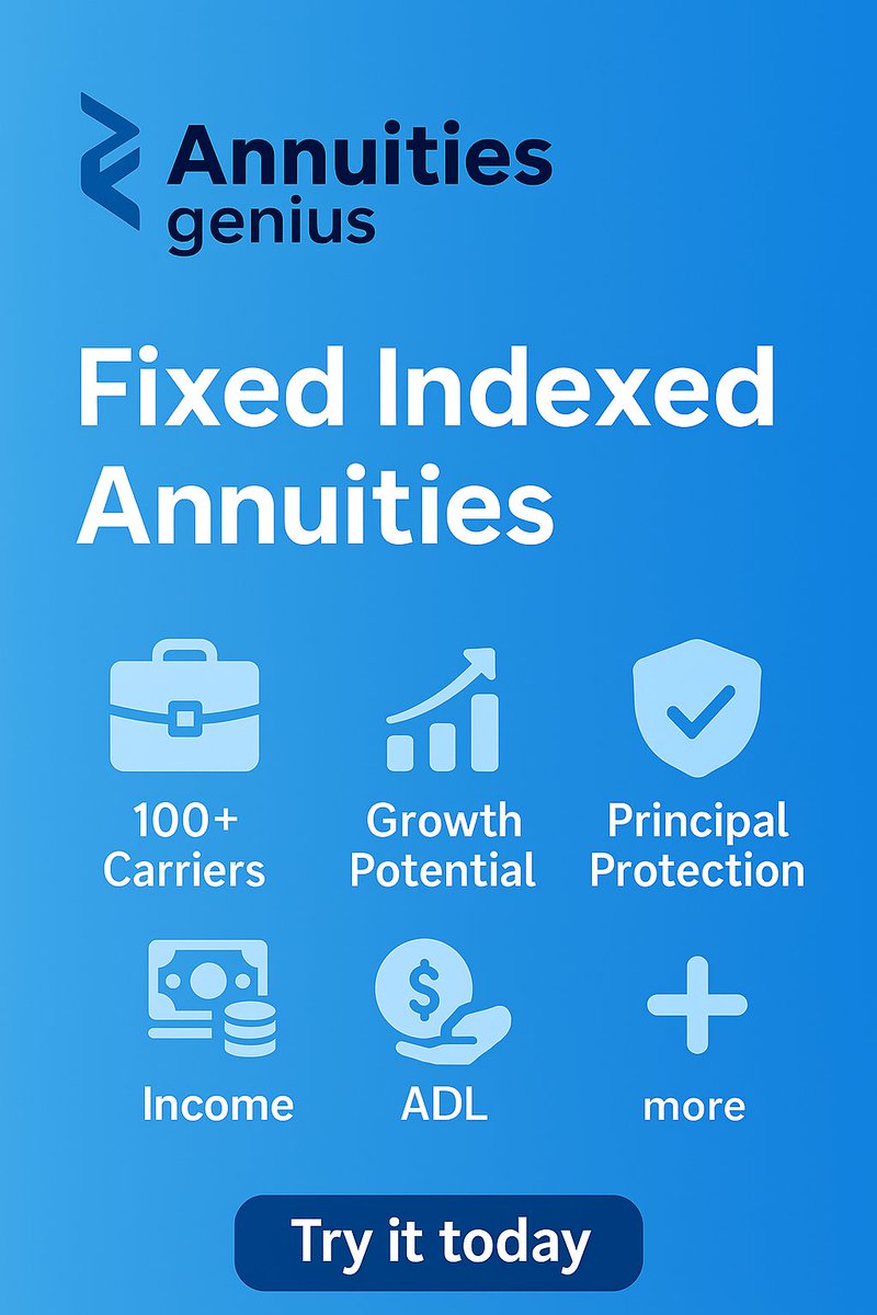 annuitiesgenius's tweet image. Struggling to find the right annuities?
✅ 100+ carriers
✅ Instant income + growth tools
✅ Client-ready reports in seconds
No fluff. No guessing. Just log in, compare, illustrate. Done.
➡️ annuitiesgenius.com
#AnnuitiesGenius #AdvisorTools #AgentSuccess #LeadGen #eApp
