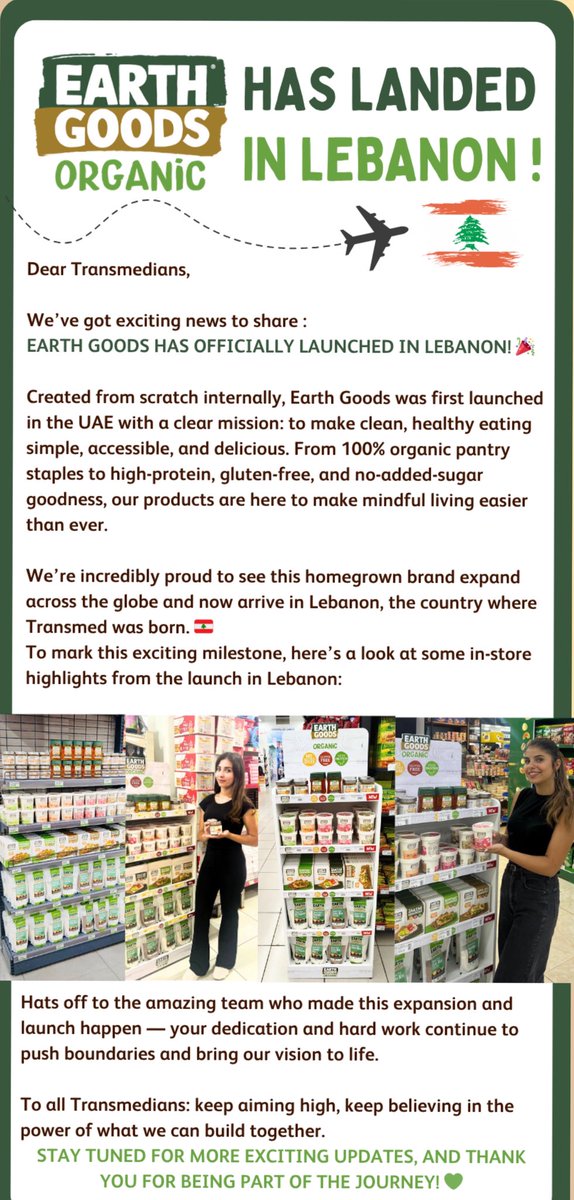 A Proud Moment: Earth Goods Hits the Shelves in Lebanon !
