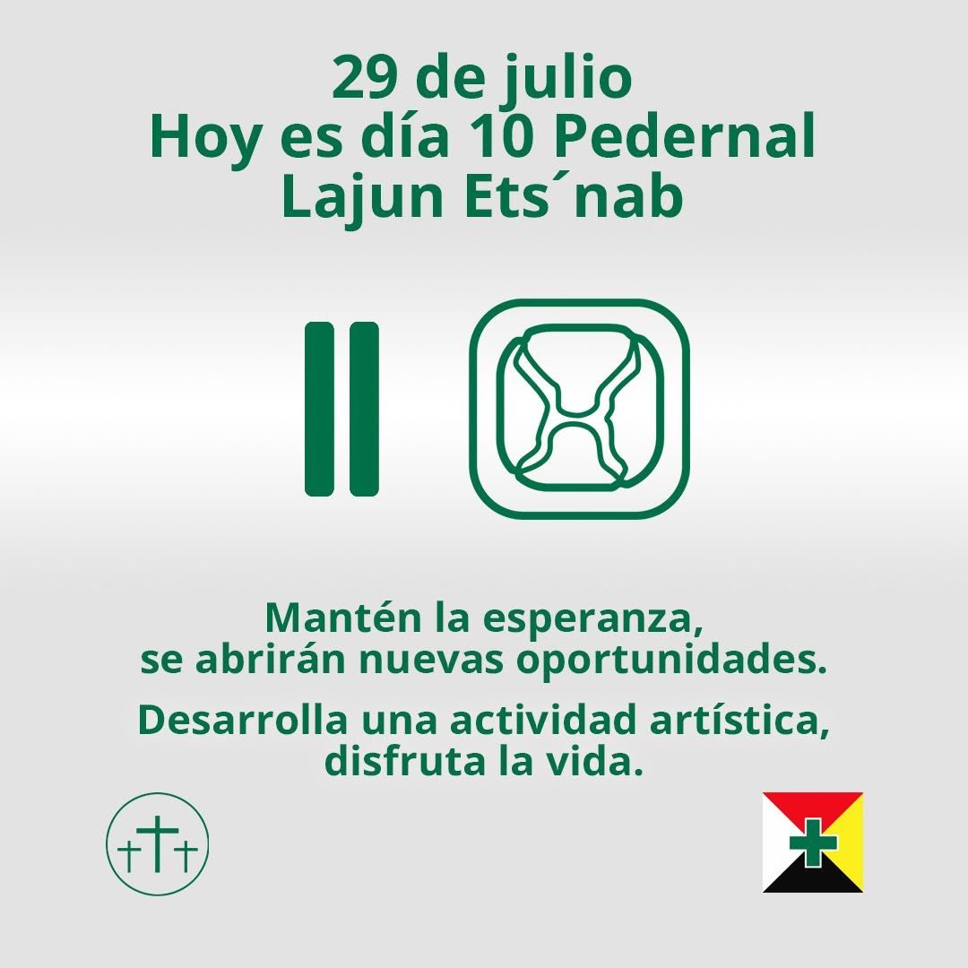 El día de hoy es 10 Pedernal – Lajun Ets'nab
Este signo representa la capacidad de penetrar y discernir. Es día para fundar y medir. #IglesiaMaya #FelizMartesATodos #Maya #Mayas #Mexico