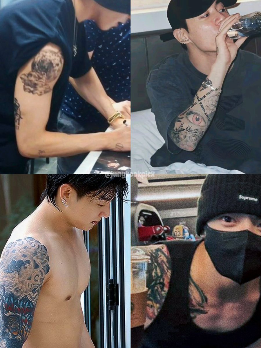 the evolution of jungkook’s tattoos is crazy 🫠