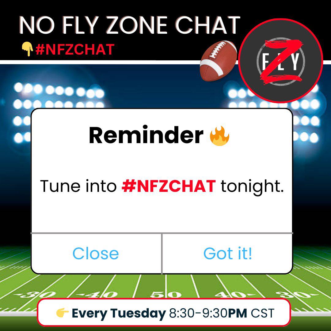 Should be a good one tonight with #NFZCHAT, starting sharp at 8:30pm CST!