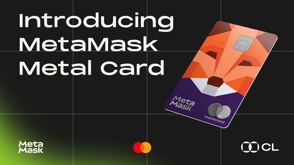 Crypto Life (@cl_technology) on Twitter photo 🚨 MetaMask Metal Card Presale 🚨
The <a href="/MetaMask/">MetaMask.eth 🦊</a>, <a href="/BaanxGroup/">Baanx Group</a> and <a href="/Mastercard/">Mastercard</a> MetaMask Metal card is now available for preorder! 💳
If you don't know, get to know 👇 🚨 MetaMask Metal Card Presale 🚨
The <a href="/MetaMask/">MetaMask.eth 🦊</a>, <a href="/BaanxGroup/">Baanx Group</a> and <a href="/Mastercard/">Mastercard</a> MetaMask Metal card is now available for preorder! 💳
If you don't know, get to know 👇