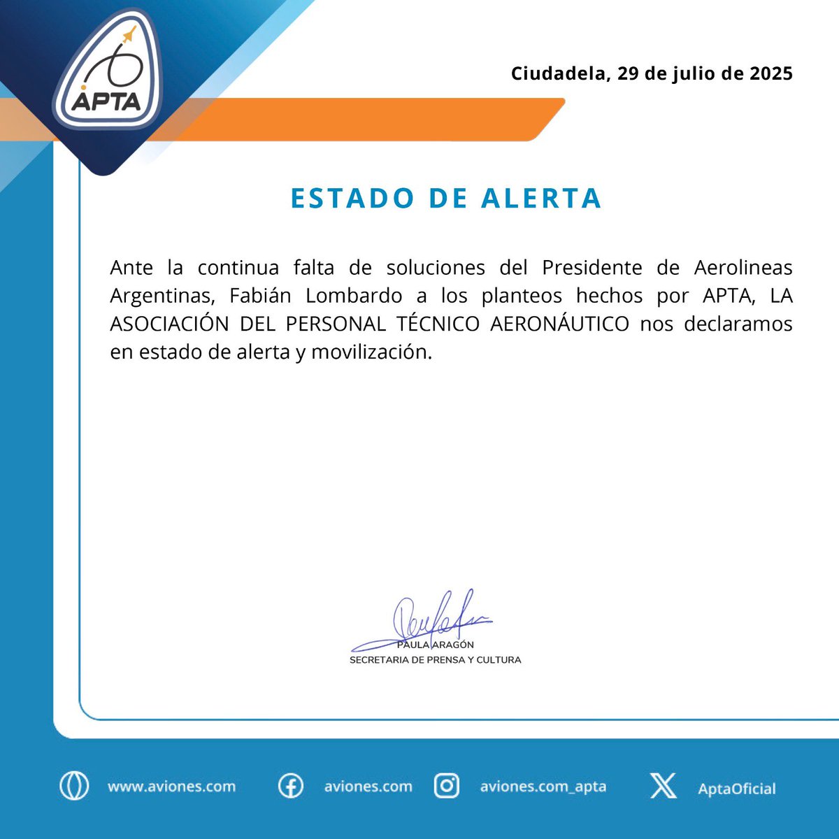 APTA oficial (@aptaoficial) on Twitter photo 