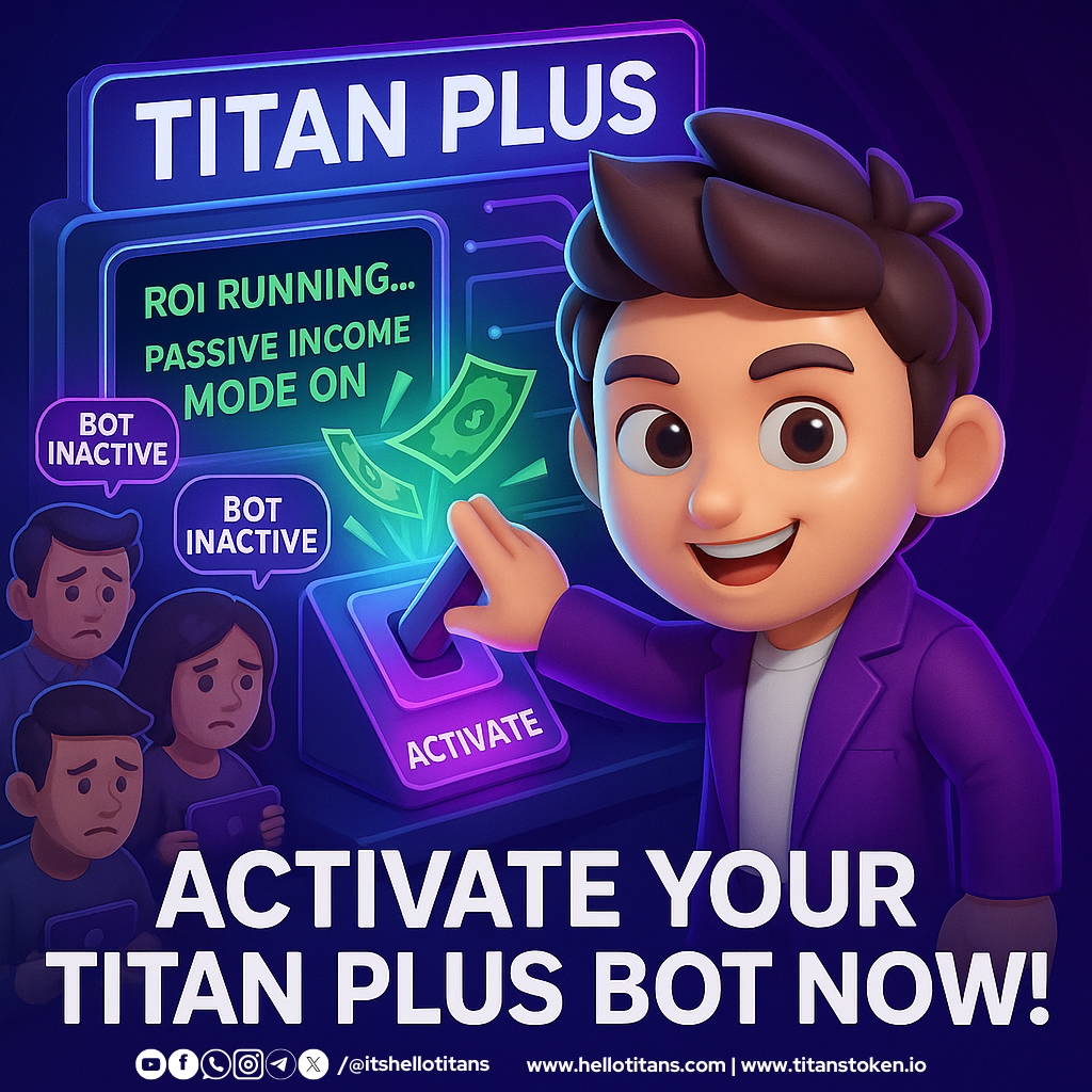 itshellotitan's tweet image. 🚨 Still Watching Others Earn?
Activate your Titan Plus AI Bot NOW and turn on Passive Income Mode 💸
✅ ROI Running
✅ Zero Effort
✅ 100% Automation
Stop waiting — Start Earning! 🔥
#TitanPlus #PassiveIncome #CryptoBot #ActivateNow #HelloTitans #FinancialFreedom #TNT