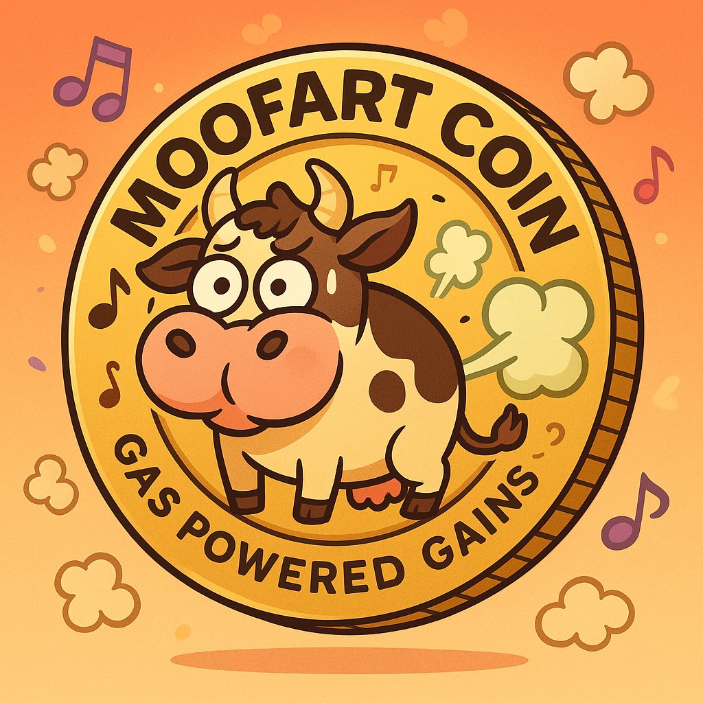 7/29/2025 - MooFart

HVLQxxCAL1fjTbMv68nK58sBNf8fUJ8K8xQK72Rdpump

Coin Identity
Name: MooFart Coin

Ticker: MOOFRT

Inspired by Moo Deng and Fartcoin — mixing farm animals and childish humor into one explosive mashup.

🎨 Visual Design (500×500 px)
Central Character: A cartoon