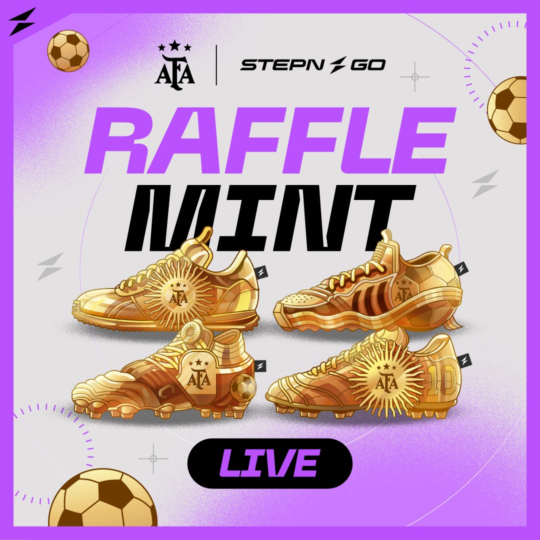 Selección Argentina in English (@afaseleccionen) on Twitter photo The second drop of <a href="/Stepnofficial/">STEPN GO</a> x AFA Genesis Sneakers is now LIVE 👟🇦🇷
STEPN GO is a Web3 lifestyle app that rewards your movement, and AFA Genesis Sneakers are one of the rarest of them all. ✨
Enter the raffle on mooar.com until August 1, and if you’re not The second drop of <a href="/Stepnofficial/">STEPN GO</a> x AFA Genesis Sneakers is now LIVE 👟🇦🇷
STEPN GO is a Web3 lifestyle app that rewards your movement, and AFA Genesis Sneakers are one of the rarest of them all. ✨
Enter the raffle on mooar.com until August 1, and if you’re not