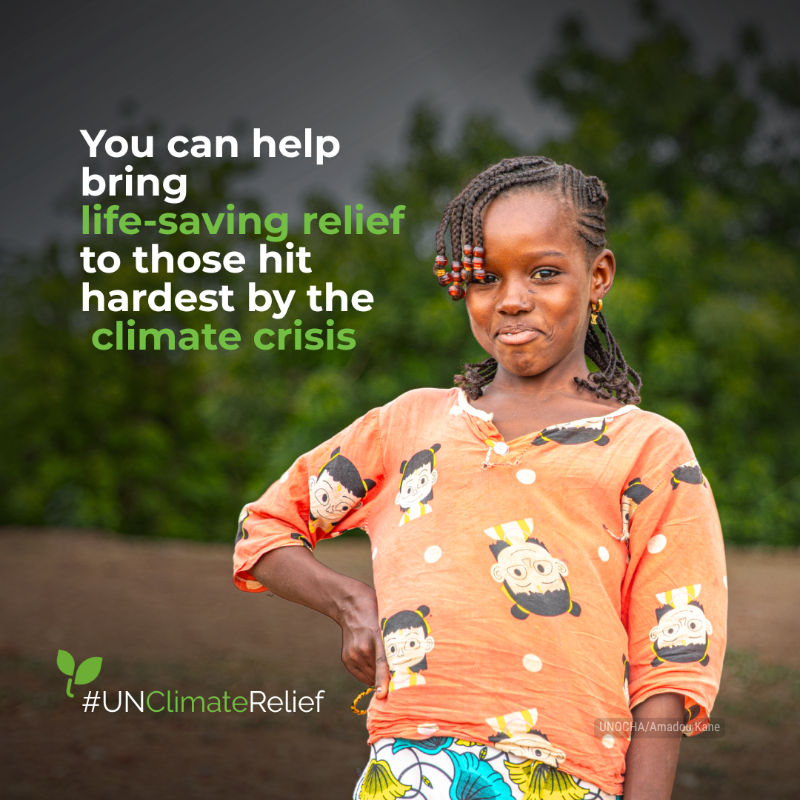 UNOCHA's tweet photo. 🌍 Communities on the frontline of the climate crisis are living its harshest impacts - every day.

🌱 UN Climate Relief helps deliver life-saving, practical solutions where they’re needed most. 

👉 Swipe to see how you can make a difference.

#UNClimateRelief #InvestInHumanity